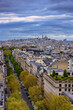 Paris cityscape with the Sacre Coeur Basilica in the background