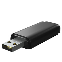 Poster - 3d rendering illustration of a USB pen drive