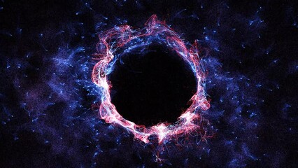 Wall Mural - Cosmic energy strings. Energy flows in the form of thin bright elements. Lines form structural fibers