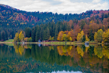 Wall Mural - Landscape of St. Ana lake - Romania in autumn