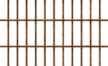 Realistic Jail bars rusty, prison iron interior. Metal lattice. Png