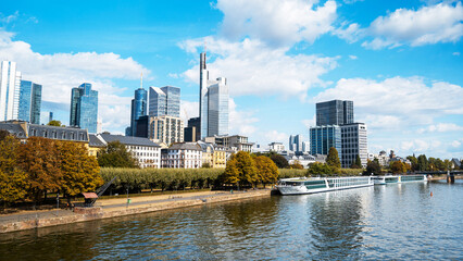 Cityscape of Frankfurt downtown, Germany