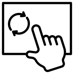 Canvas Print - rotate touch icon