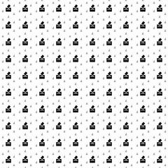 Poster - square seamless background pattern from black vote symbols are different sizes and opacity. the patt