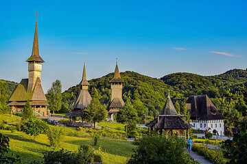 Wall Mural - Barsana Orthodox Monastery from Maramures 6