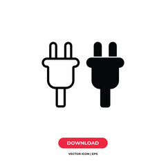 Poster - Plug icon vector. Energy sign