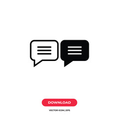 Sticker - Comment icon vector. Message sign