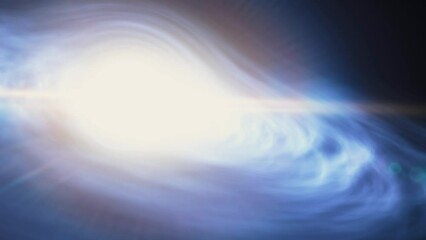 Wall Mural - supermassive black hole. Accretion disk of matter on the event horizon of black hole or pulsar and quasar. Space, light and time are distorted by strong gravity on the event horizon