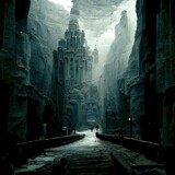 Fototapeta Uliczki - he underworld, the city of Agatha hyper realistic