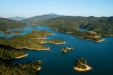 Naklejka na meble Top view of Hong Kong Tai Lam chung reservoir