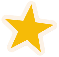 an illustration of a gold star sticker