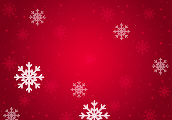 Wall Mural - Abstract snowflakes christmas background with defocused lights.