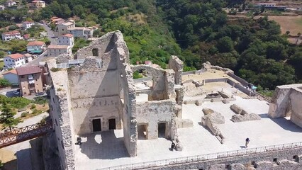 Fototapete - Ruins of the castle in Fiumefreddo Bruzio, Cosenza, Italy