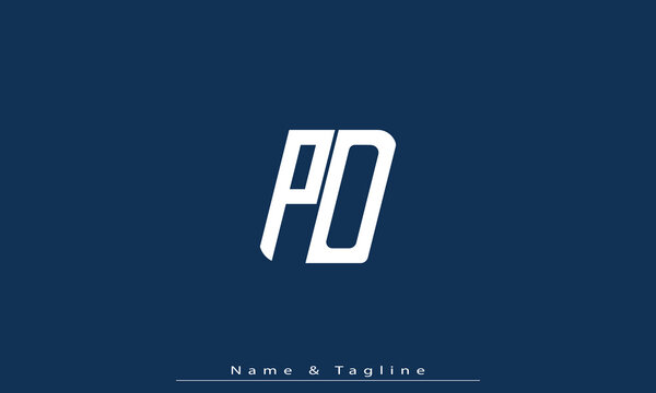 Alphabet letters Initials Monogram logo PO , OP