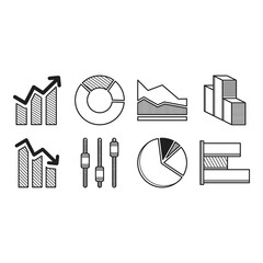 grow up graphic chart icon set