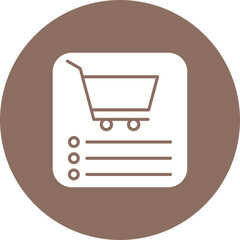 Shopping App Multicolor Circle Glyph Inverted Icon