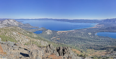 Poster - Panorama of Lake Tahoe As Seen from Mount Tallac Peak