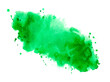 splashes green watercolor.