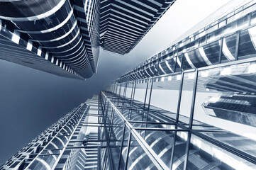 Poster - Exterior of modern architecture. Building abstract background