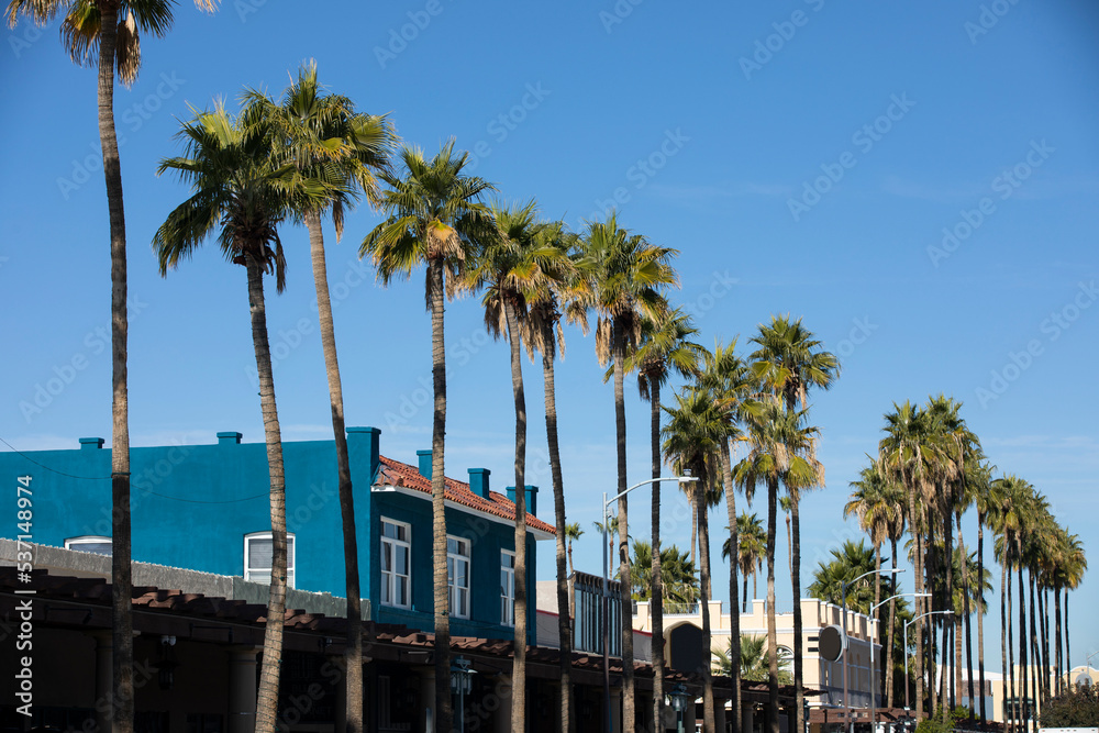 Afternoon view of downtown Chandler, Arizona, USA.