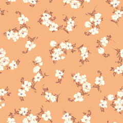 Wall Mural - Seamless and beautiful flower illustration pattern,