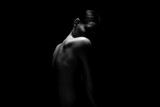 Black and white Nude Woman silhouette