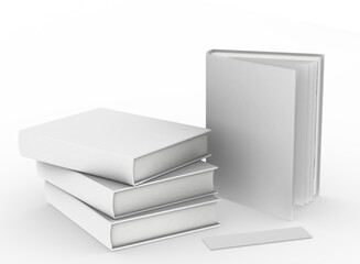 Poster - template empty book mockup , 3D rendering