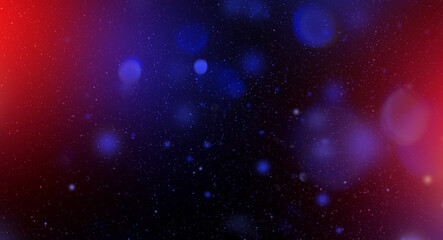 Wall Mural - blue and red colorful starry sky, horizontal galaxy background