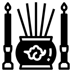 Poster - chinese candle icon