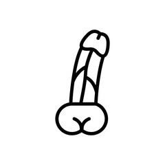 Black line icon for dildo