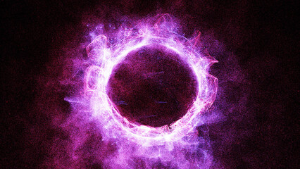 Wall Mural - 3D rendering cosmic energy strings. Energy flows in the form of thin bright elements