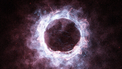 Wall Mural - 3D rendering cosmic energy strings. Energy flows in the form of thin bright elements