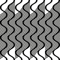 Poster - Modern abstract geometric contemporary vector seamless diagonal pattern with simple elements and shapes. Graphic black and white minimalist background.