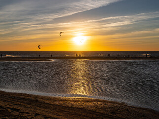 Wall Mural - Sunset in Tarifa over Atlantic Ocean