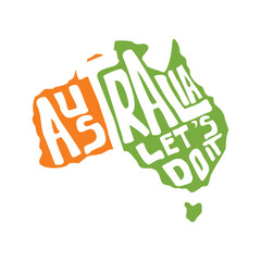 Sticker - Australia let's do it illustrations