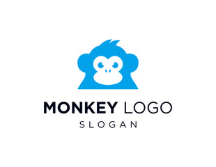 Wall Mural - Logo design about monkey on white background. created using the CorelDraw application.