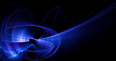 Poster - Abstract color dynamic background with lighting effect. Fractal wavy. Fractal art