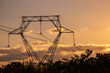© yaqui_villegas - Towers of high voltage cables in an autumn sunset in the fields of the Penedes region in the province of Barcelona