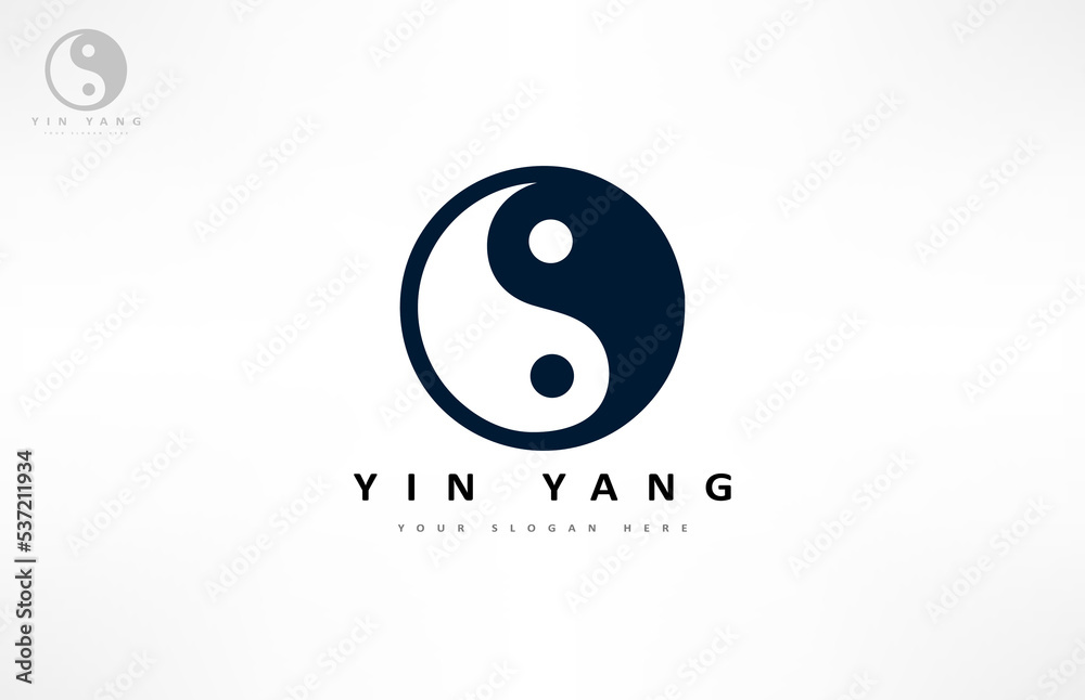 Yin Yang logo vector design