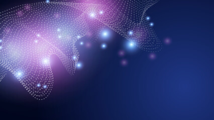 Poster - abstract background of light lines moving with speed. colourful dynamic motion. technology velocity 