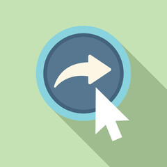 Poster - Repost icon flat vector. Graphic chart. Check graph