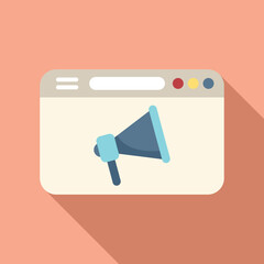 Poster - Web repost icon flat vector. Document data. Mark diagram