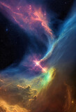 Fototapeta Kosmos - Abstract cosmos, space nebula as a background or wallpaper