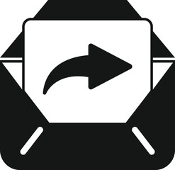 Poster - Mail report icon simple vector. Analysis chart. Document data
