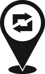 Poster - Repost location icon simple vector. Report chart. Data document