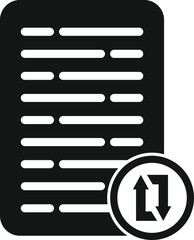 Poster - Document repost icon simple vector. Report data. Check market
