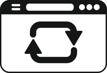 Poster - Repost web page icon simple vector. Repost chart. Data document