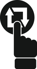 Poster - Button repost icon simple vector. Repost chart. Document data