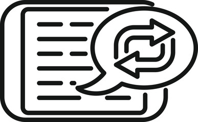 Poster - Tablet repost icon outline vector. Check graph. Market mark