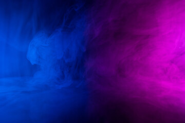 Wall Mural - abstract neon colored flowing smoke clouds background